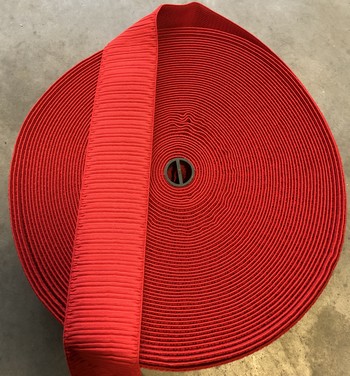 Elastiek met rib/Blousonelastiek 60 mm, rood, 25 M.